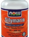 NOW Foods Silymarin/Milk Thistle Extract 2X - 300Mg, 200 Vcaps