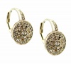 Carolee LUX Earrings, Gold-Tone Crystal Pavé Stone Round Drop Earrings