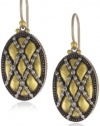 GURHAN Capitone Oval White Diamond High Karat Gold and Alloy Earrings