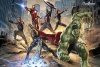 (22x34) The Avengers Strike Comic Poster Print