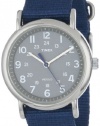 Timex Unisex T2N891 Weekender Slip-Thru Blue Nylon Strap Watch