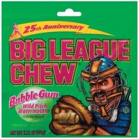 Big League Chew, Wild Pitch Watermelon Bubble Gum, 2.12-Ounce Pouches (Pack of 12)