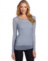 Only Hearts Women's Tailored Tulle Long Sleeve 1 Ply Crew Neck