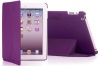 iPearl MagicFold Hard Cover Case for NEW iPad 4 (Retina display & Lightning connector), iPad 3 & iPad 2 with 30-pin connector, with Built-in sleep/wakeup function and Touch Screen Stylus Pen - PURPLE