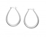 Giani Bernini Sterling Silver Earrings, Medium Teardrop Hoop Earrings