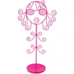 Jewelry Stand Holder Organizer Necklaces Bracelets Rings Stylish Girl Hot Pink