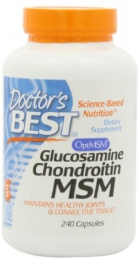 Doctor's Best Glucosamine/Chondroitin/MSM, Capsules, 240-Count