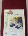 5 PIECE BURGUNDY BATHROOM RUG SET, INCLUDES AREA RUG, CONTOUR RUG, LID COVER AND TANK SET - COLOR: BURGUNDY