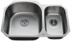 Kraus KBU23 32-Inch Undermount 70/30 Double Bowl 16 gauge Kitchen Sink, Stainless Steel