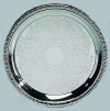 10 SILVER DESIGNED ROUND TRAY