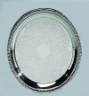 8 SILVER ROUND TRAY