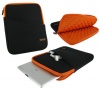 rooCASE Super Bubble Neoprene Sleeve Case Cover for Apple iPad 4 with Rentina Display, 4th Generation / iPad 2 / iPad 3 / The new iPad (Black / Orange)