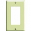 Leviton 80401-I 1-Gang Decora/GFCI Device Decora Wallplate, Standard Size, Thermoset, Device Mount, Ivory