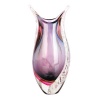 Hand Blown Multicolor Sommerso Art Glass Teardrop Vase 11 tall