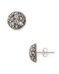 Accentuate the season's bold hues and patterns with this pair of domed stud earrings from Judith Jack, crafted of cubic zirconia stones and sterling silver.