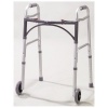 Drive Deluxe Folding Walker Two Button with 5 inch wheels - 10210-1