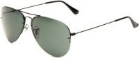 Ray-Ban RB3460 Aviator Sunglasses 56 mm, Non-Polarized, Black/Green