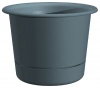 Dynamic Design WS1206BH Westbury 12-Inch Poly Planter with Attached Saucer, Blue Heaven