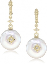 Judith Ripka Aspen Coin Pearl Drop Earrings