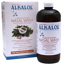 Alkalol - A Natural Soothing Nasal Wash, Mucus Solvent and Cleaner Kit -  with Cup, 16-oz.