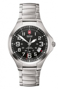 Victorinox Swiss Army Men's 241333 Swiss Army Base Camp Black Dial Watch