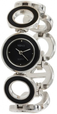 XOXO Women's XO5213 Black Dial Black Enamel Bracelet Watch