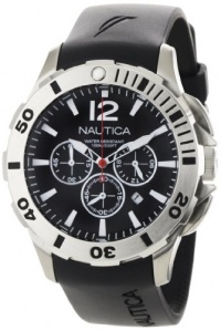 Nautica Men's N16564G BFD 101 Black Resin and Black Dial Watch