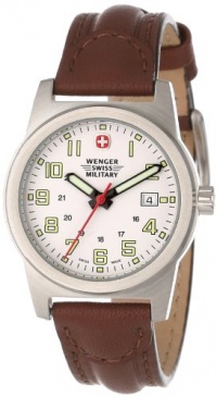 Wenger Swiss Military Women's 72920 Classic Field White Dial Brown Leather Military Watch