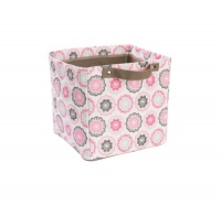 Dwellstudio Storage Bin, Zinnia Rose, Small