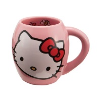 Vandor 18062 Hello Kitty Ceramic Mug, Pink, 18-Ounce