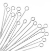 Silver Plated Open Eye Pins 22 Gauge 1 Inch (x50)