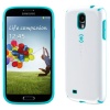 Speck Products CandyShell Samsung Galaxy S4 Case - Retail Packaging - White/Caribbean Blue