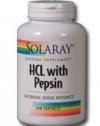 Solaray High Potency HCl With Pepsin 650 mg - 250 Capsules