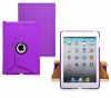 COD(TM) Rotating Stand Leather Case for New Apple iPad Mini 2 Tablet 4G LTE (Purple)