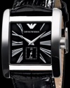 Emporio Armani Men's AR0180 Classic Black Leather Band Watch