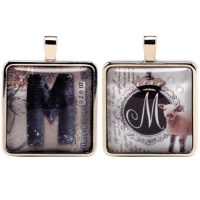 Santa Barbara Design Studio Alphabet Letter Jewelry Charm by Artist Sally Jean, M for More