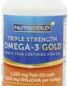 Nutrigold Triple Strength Omega-3 Gold (1,060 mg Omega-3s per softgel), 1250 mg, 180 softgels