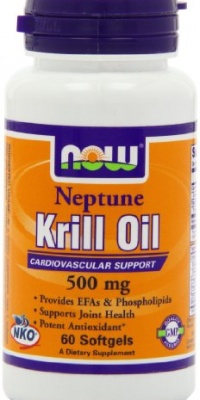 Now Foods Neptune Krill Oil 500mg Soft-gels, 60-Count