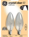 GE 48402 60-Watt Candelabra Light Bulb, Blunt Tip, 2-Pack