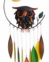 Blue Handworks Spiky Owl Glass Wind Chime