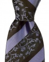 Neckties by Scott Allan, Black and Slate Blue Floral Neckties