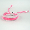 Adjustable Friendship Silver Links Bracelet - Pink