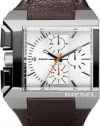 Diesel Men's DZ4174 Brown Leather Quartz Watch with White Dial