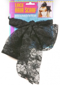 80s Lace Hair Scarf Accessory