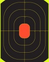 50 Pack - 12x18 Silhouette Splatter Target - Instantly See Your Shots Burst Bright Florescent Yellow Upon Impact!