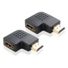 Cable Matters 2 Pack, 270 Degree Vertical Flat Right HDMI Male to Female Adapter