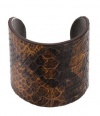 Michael Kors Snake Skin Embossed Leather Cuff Bracelet MKJ1451