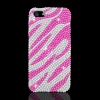 Eagle Cell PDIPHONE5S329 RingBling Brilliant Diamond Case for iPhone 5 - Retail Packaging - Hot Pink Zebra