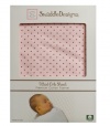 SwaddleDesigns Cotton Flannel Brown Polka Dots Fitted Crib Sheet, Pastel Pink