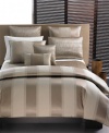 Hotel Collection WIDE STRIPE Twin Duvet Cover, Bronze